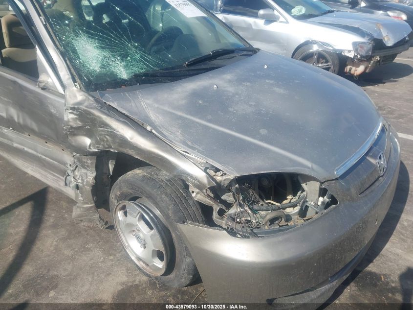 2003 Honda Civic Hybrid VIN: JHMES96663S019031 Lot: 43579093