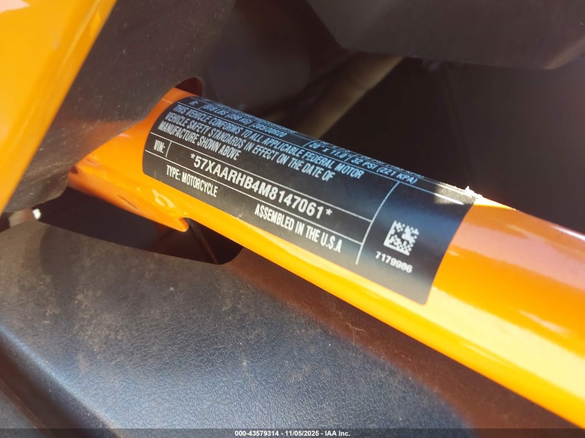 2021 Polaris Slingshot R/Le VIN: 57XAARHB4M8147061 Lot: 43579314