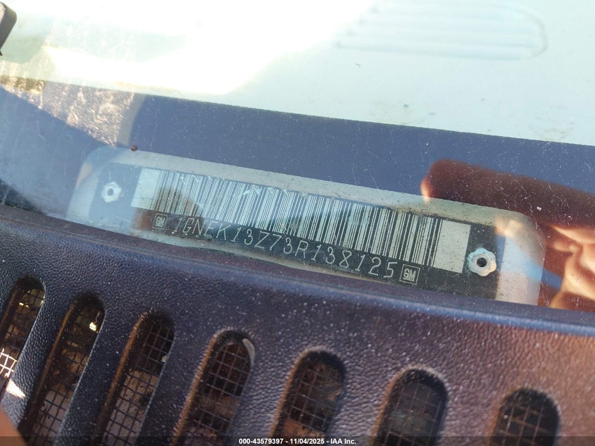 2003 Chevrolet Tahoe Z71 VIN: 1GNEK13Z73R138125 Lot: 43579397