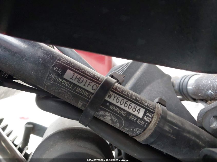 1998 Harley-Davidson Flhtcui VIN: 1HD1FCR14WY606684 Lot: 43579556