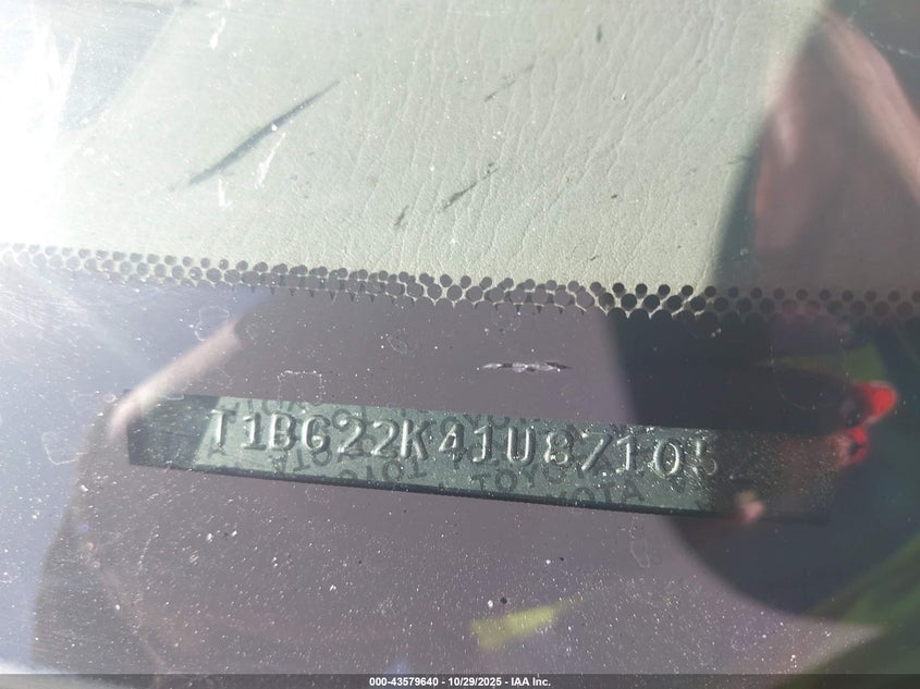 4T1BG22K41U871052 2001 TOYOTA CAMRY photo no. 9
