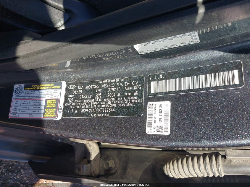 2019 KIA FORTE LXS - 3KPF24AD8KE112844