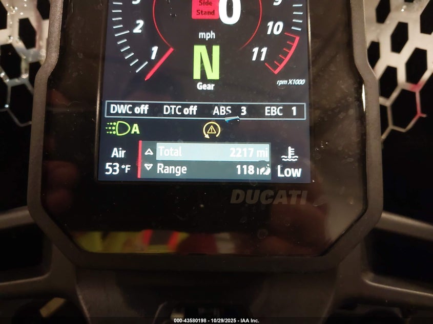 2023 Ducati Desert X VIN: ZDMXANDT9PB005889 Lot: 43580198