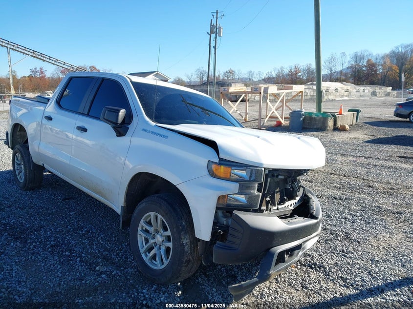 2021 CHEVROLET SILVERADO 1500 4WD  SHORT BED WT - 1GCUYAEF2MZ247471