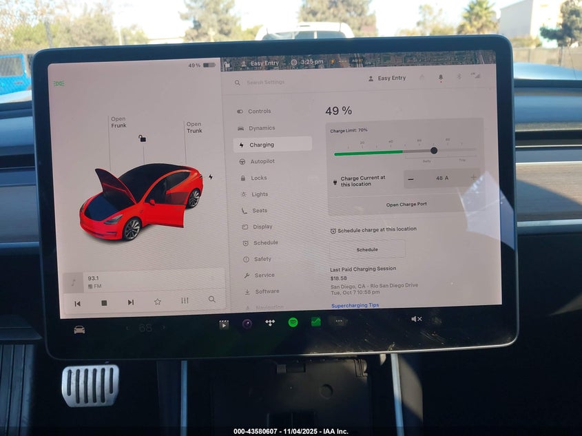 2018 Tesla Model 3 Long Range/Performance VIN: 5YJ3E1EB4JF181007 Lot: 43580607