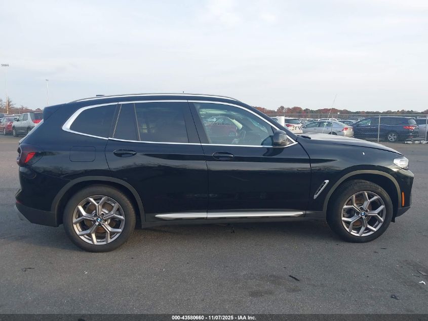 2022 BMW X3 xDrive30I VIN: WBX57DP06NN176045 Lot: 43580660