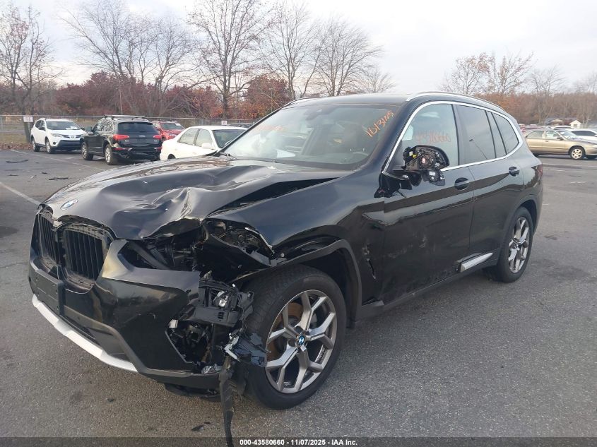 2022 BMW X3 xDrive30I VIN: WBX57DP06NN176045 Lot: 43580660