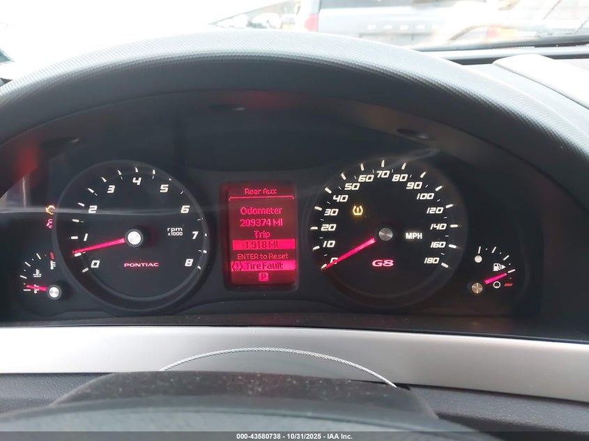 2008 Pontiac G8 Gt VIN: 6G2EC57Y38L126814 Lot: 43580738