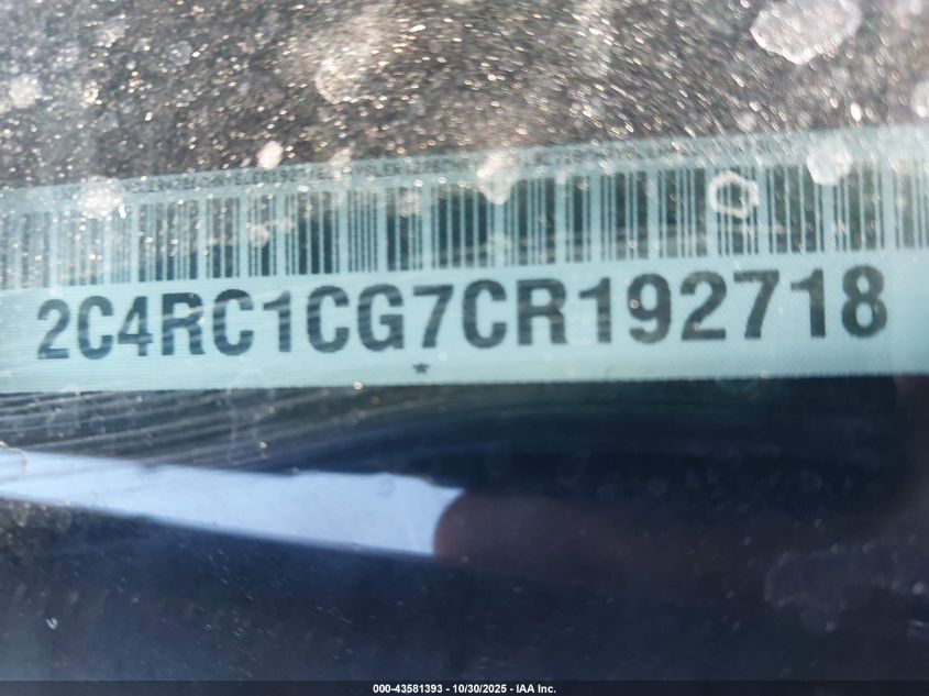 2012 Chrysler Town & Country Touring-L VIN: 2C4RC1CG7CR192718 Lot: 43581393