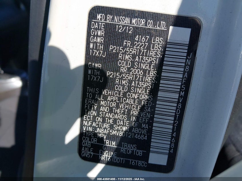 JN8AF5MV8DT214684 2013 NISSAN JUKE photo no. 9