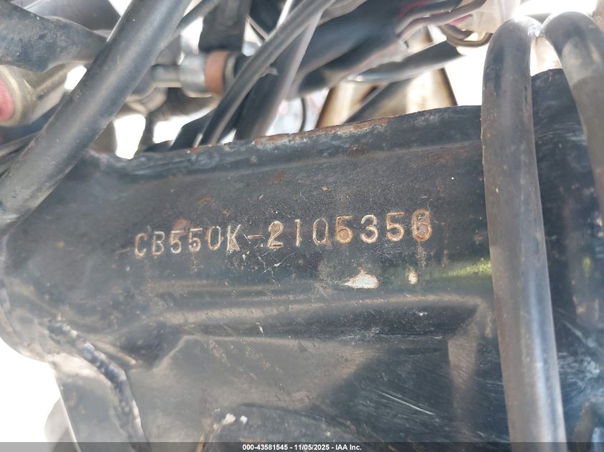 1978 Honda Cb550 VIN: CB550E2105347 Lot: 43581545