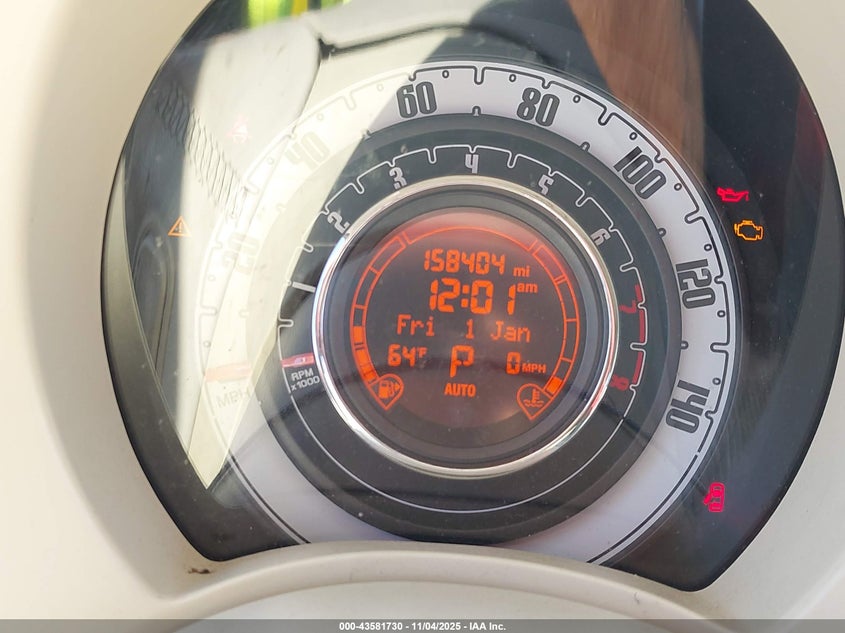 2012 Fiat 500C Lounge VIN: 3C3CFFER0CT164897 Lot: 43581730