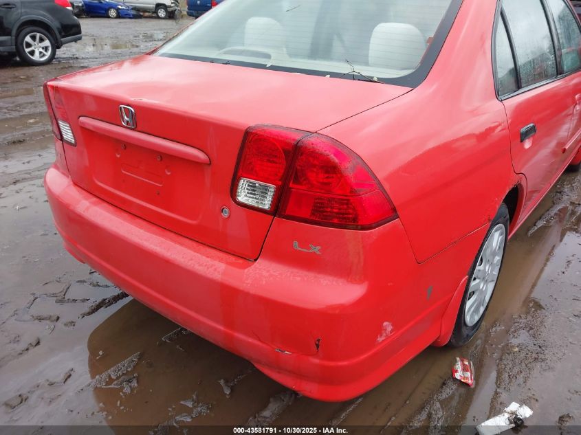 2004 Honda Civic Lx VIN: 2HGES16514H622988 Lot: 43581791