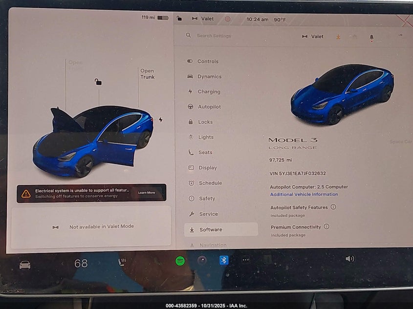 2018 Tesla Model 3 VIN: 5YJ3E1EA7JF032632 Lot: 43582359