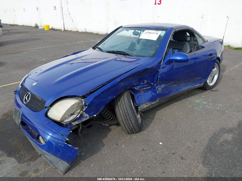 1998 Mercedes-Benz Slk 230 Kompressor VIN: WDBKK47F7WF065761 Lot: 43582478