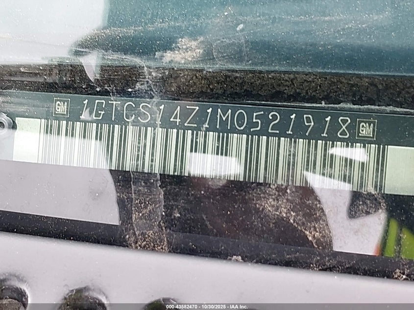 1991 GMC Sonoma VIN: 1GTCS14Z1M0521918 Lot: 43582470