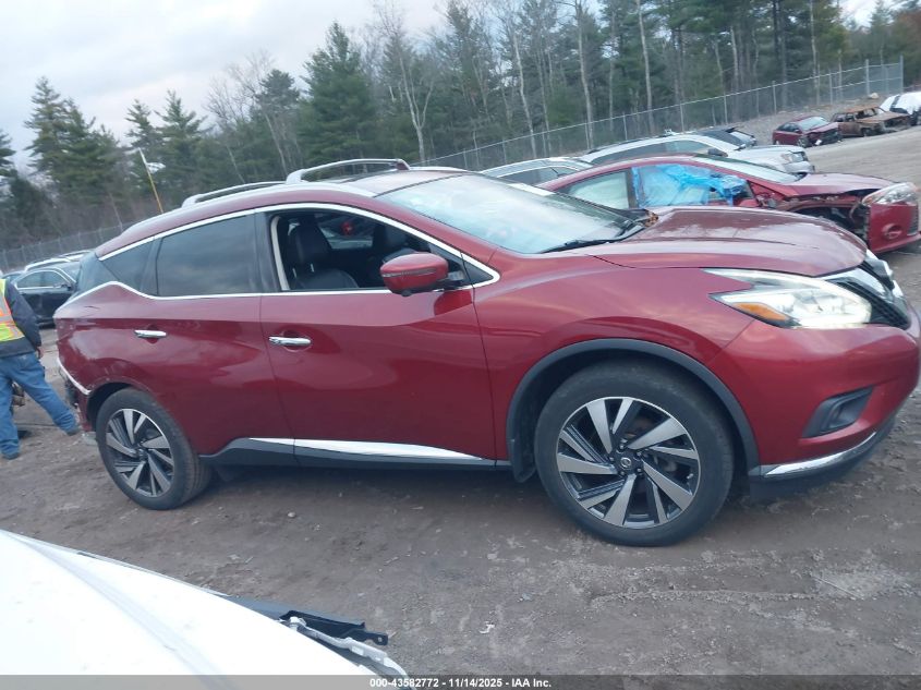 2017 Nissan Murano Platinum VIN: 5N1AZ2MH1HN186020 Lot: 43582772