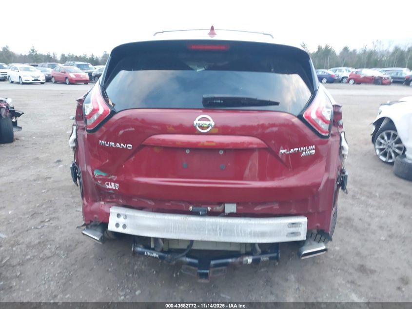 2017 Nissan Murano Platinum VIN: 5N1AZ2MH1HN186020 Lot: 43582772