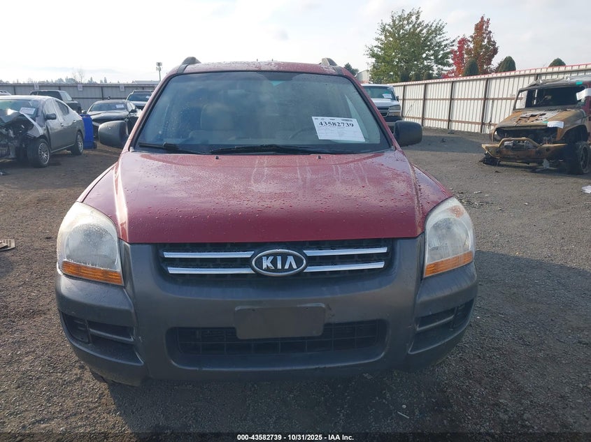 2007 Kia Sportage Lx VIN: KNDJF724077379367 Lot: 43582739