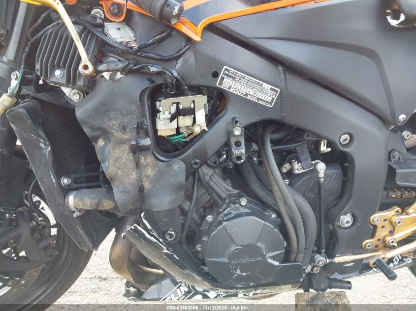 2007 Honda Cbr600 Rr VIN: JH2PC40047M005659 Lot: 43583056