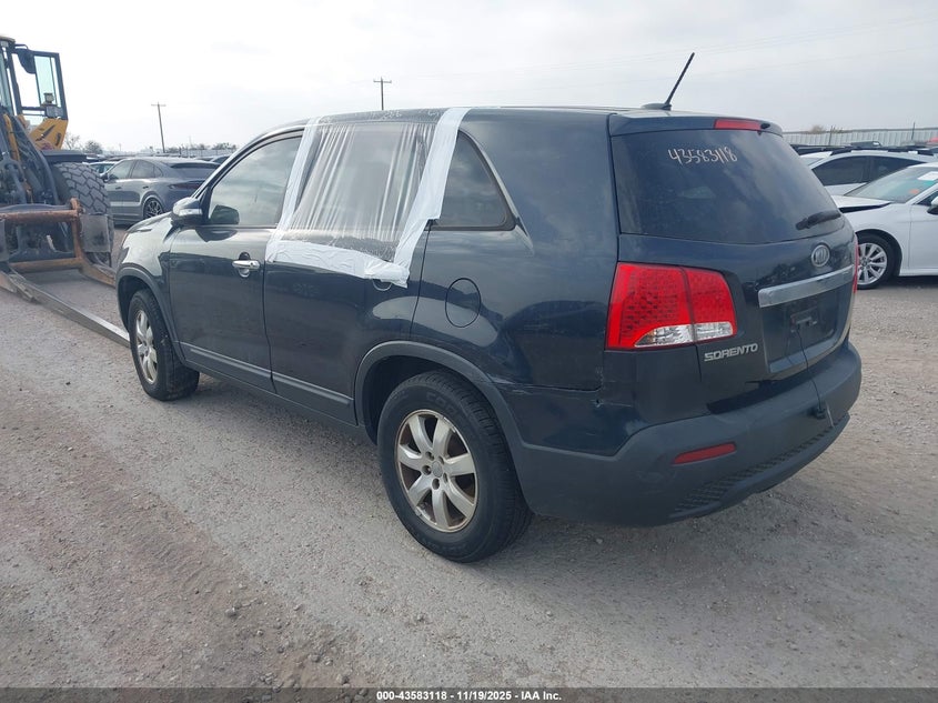 Vin: 5xykt3a12cg275408, lot: 44078217, kia sorento lx 20123
