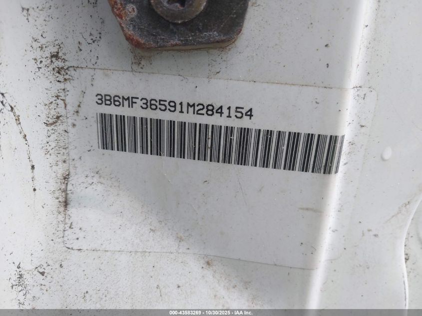 2001 Dodge Ram 3500 St VIN: 3B6MF36591M284154 Lot: 43583269