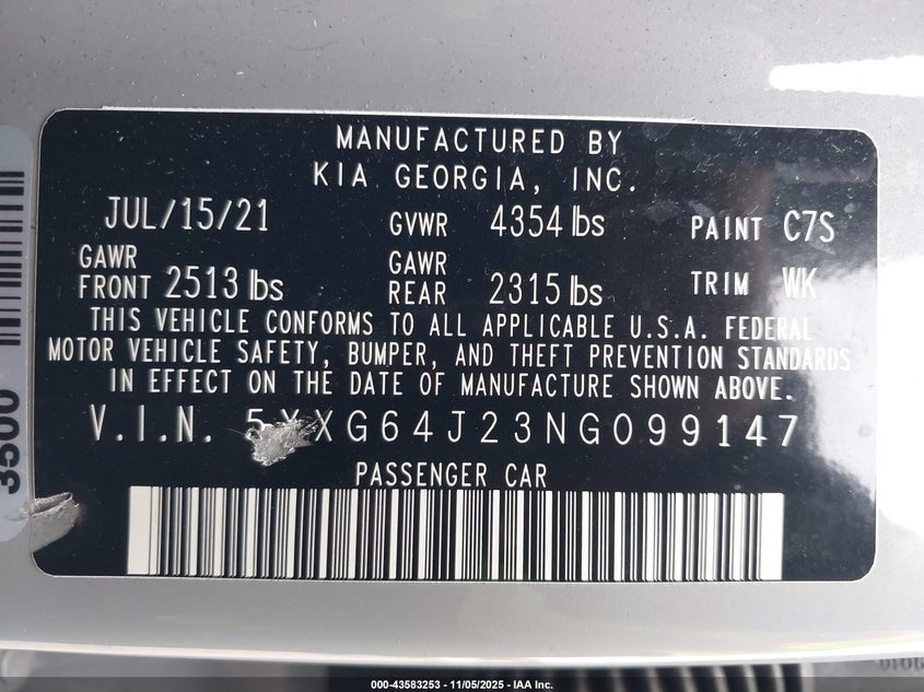 2022 KIA K5 GT-LINE - 5XXG64J23NG099147