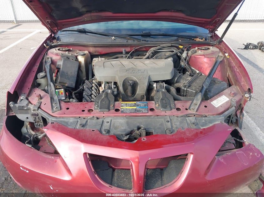 2008 Pontiac Grand Prix VIN: 2G2WP552681141625 Lot: 43583483