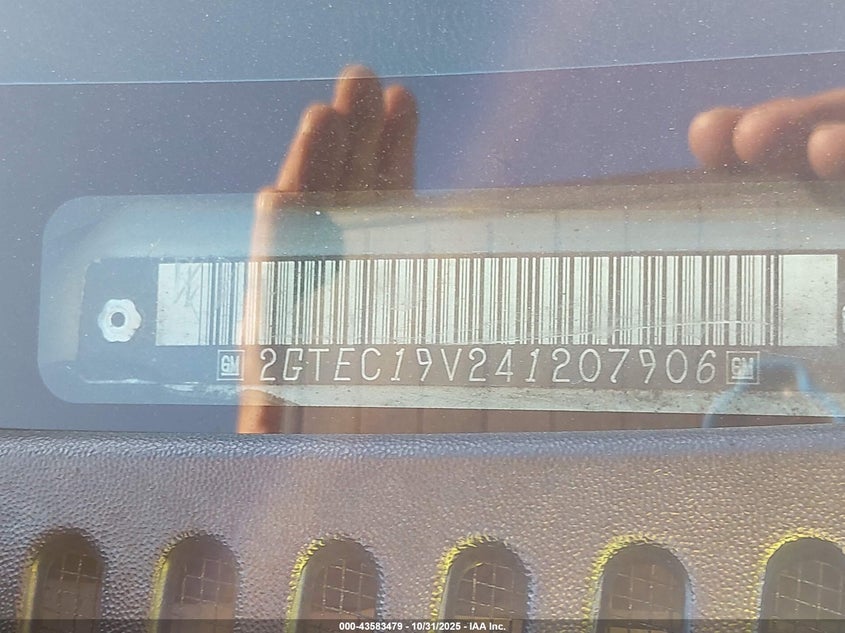 2004 GMC Sierra 1500 Sle VIN: 2GTEC19V241207906 Lot: 43583479