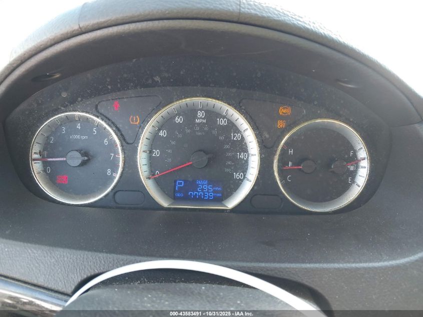 2009 Hyundai Sonata Gls VIN: 5NPET46C99H510062 Lot: 43583491