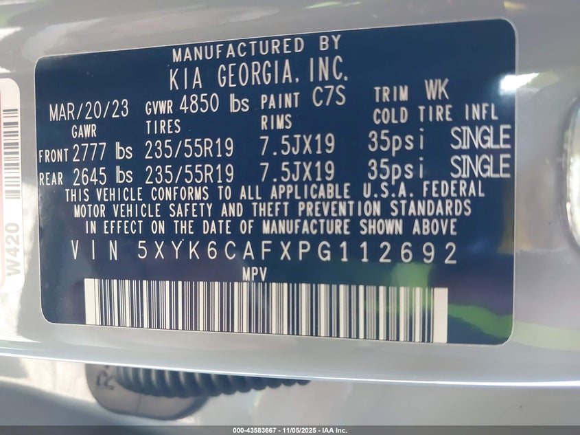 2023 KIA SPORTAGE X-LINE 5XYK6CAFXPG112692