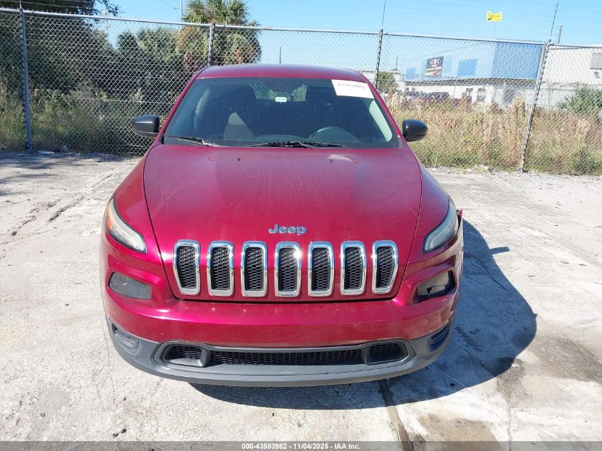 2016 Jeep Cherokee Sport VIN: 1C4PJLAB9GW167008 Lot: 43583982