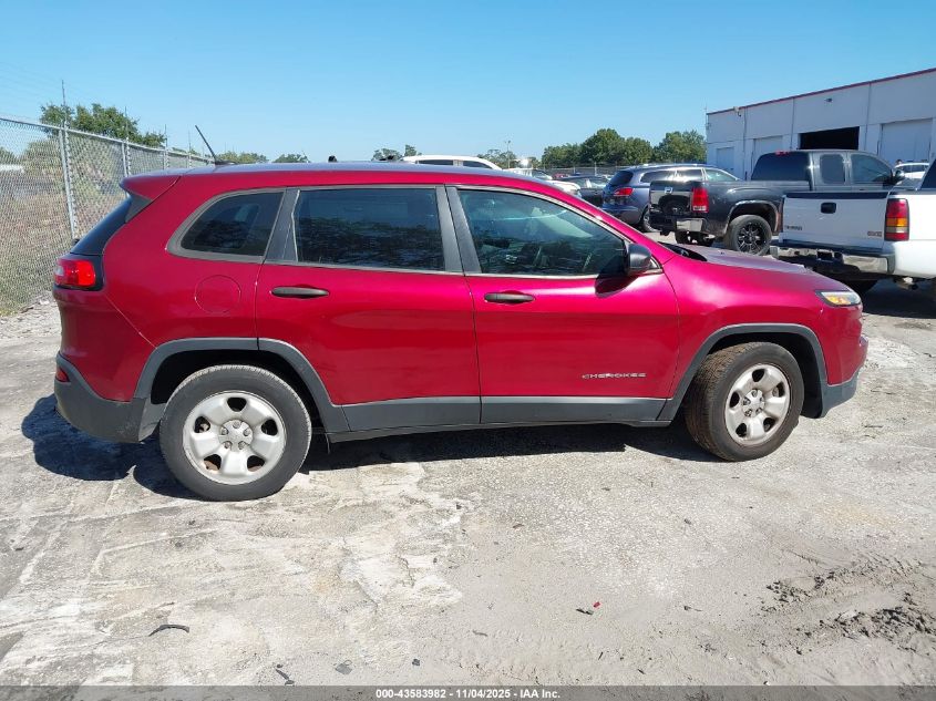2016 Jeep Cherokee Sport VIN: 1C4PJLAB9GW167008 Lot: 43583982