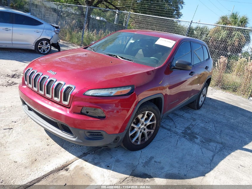 Vin: 1c4pjlab9gw167008, lot: 44079053, jeep cherokee sport 20162