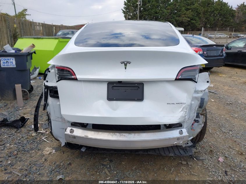 2023 Tesla Model Y Awd/Long Range Dual Motor All-Wheel Drive VIN: 7SAYGDEE2PA192866 Lot: 43584047