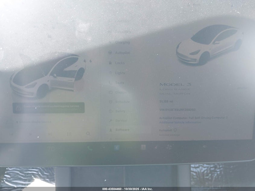 2022 Tesla Model 3 Long Range Dual Motor All-Wheel Drive VIN: 5YJ3E1EB2NF288093 Lot: 43584460