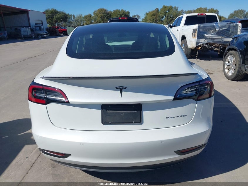 2022 Tesla Model 3 Long Range Dual Motor All-Wheel Drive VIN: 5YJ3E1EB2NF288093 Lot: 43584460
