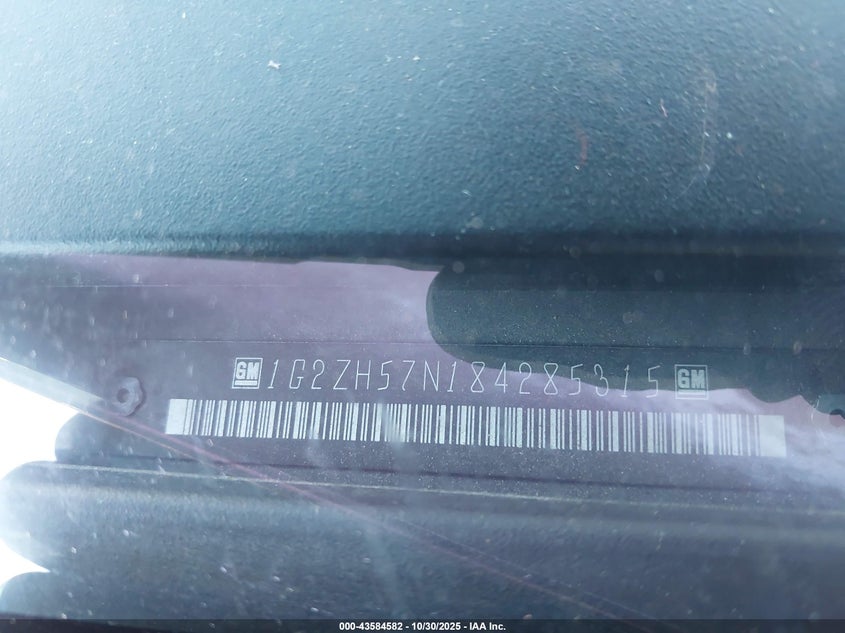 2008 Pontiac G6 Gt VIN: 1G2ZH57N184285315 Lot: 43584582