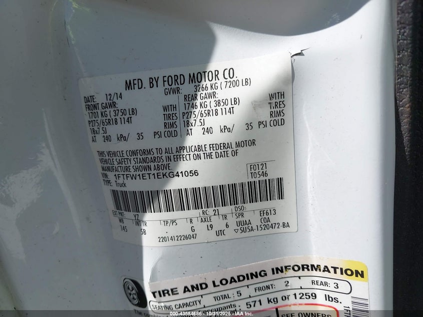 2014 FORD F-150 FX4 · Фото 9