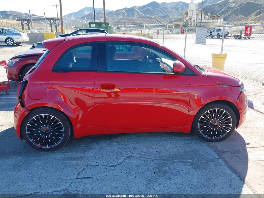 2024 Fiat 500E Inspi(Red) Fwd VIN: ZFAFFAA40RX220430 Lot: 43584680