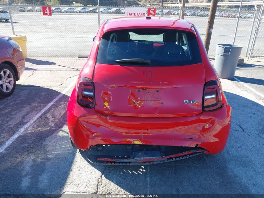 2024 Fiat 500E Inspi(Red) Fwd VIN: ZFAFFAA40RX220430 Lot: 43584680