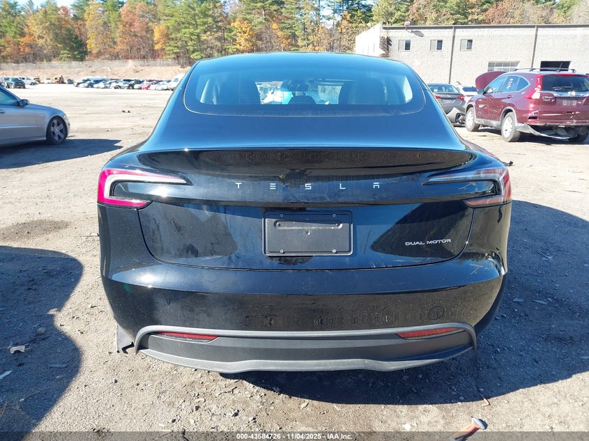2025 Tesla Model 3 Long Range All-Wheel Drive VIN: 5YJ3E1EB8SF910840 Lot: 43584726