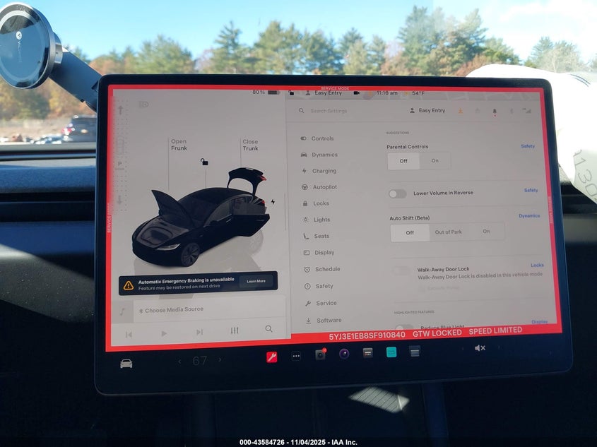 2025 Tesla Model 3 Long Range All-Wheel Drive VIN: 5YJ3E1EB8SF910840 Lot: 43584726