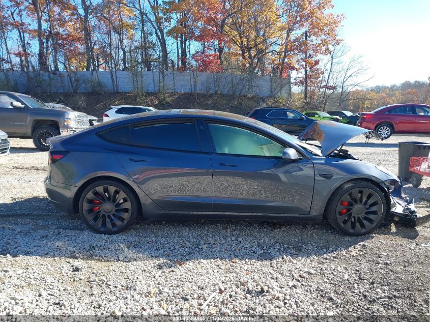 2022 Tesla Model 3 Performance Dual Motor All-Wheel Drive VIN: 7SAYGDEF3NF341682 Lot: 43584844