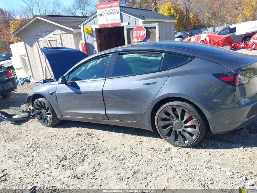 2022 Tesla Model 3 Performance Dual Motor All-Wheel Drive VIN: 7SAYGDEF3NF341682 Lot: 43584844