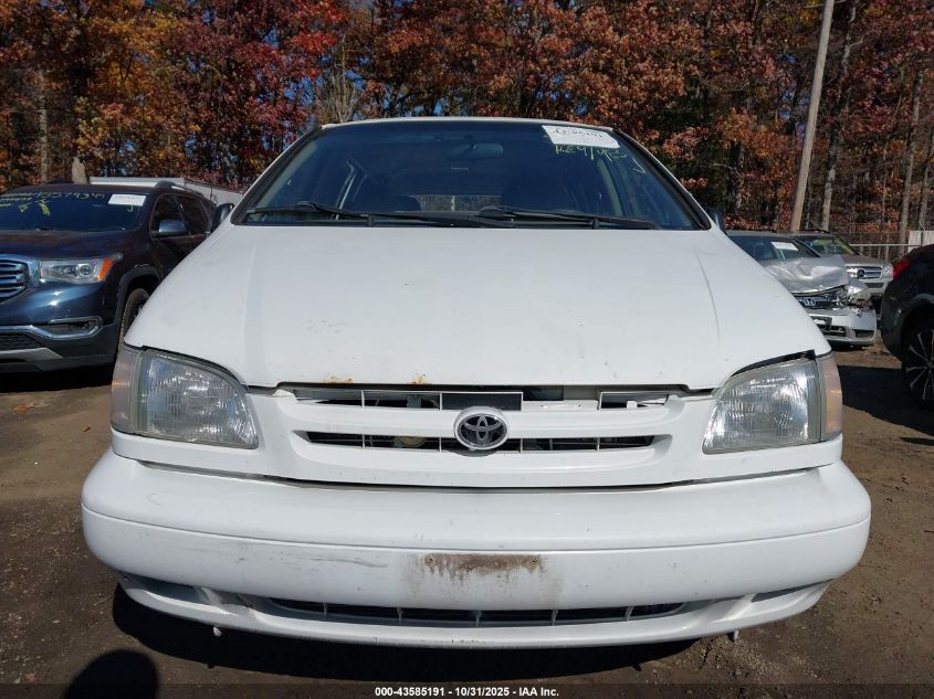 2000 Toyota Sienna Le/Xle VIN: 4T3ZF13C0YU29229 Lot: 43585191