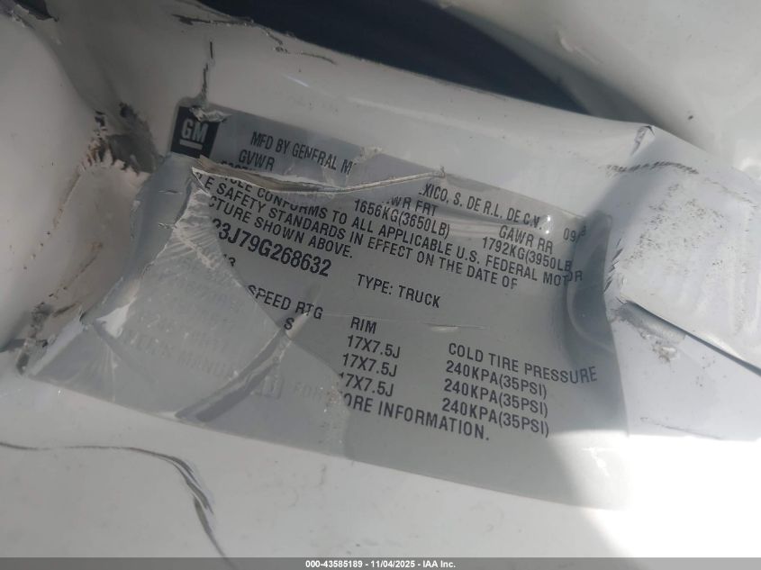 2009 Chevrolet Silverado 1500 Lt VIN: 3GCEC23J79G268632 Lot: 43585189