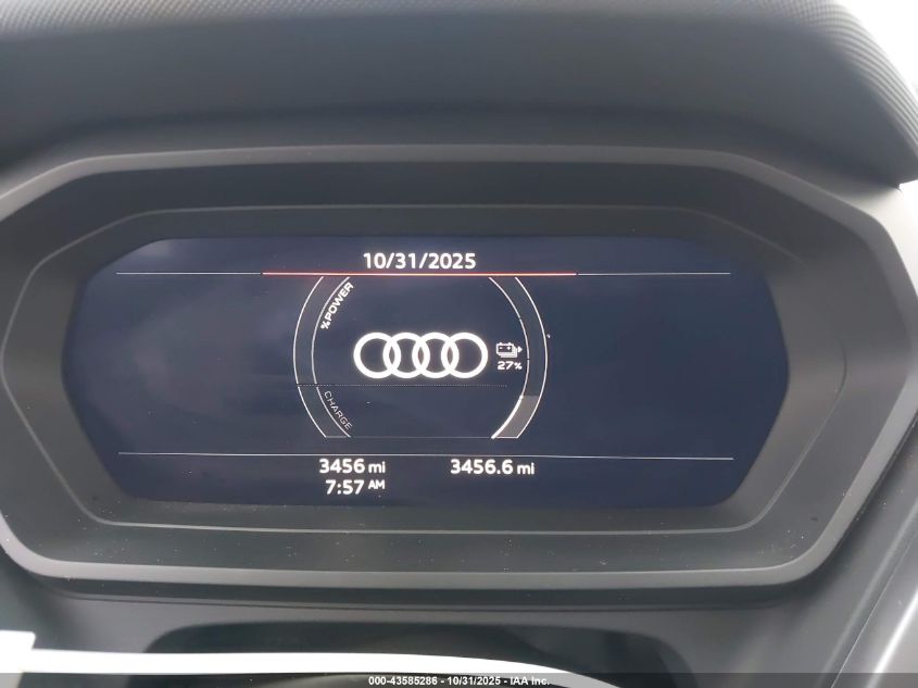 2025 Audi Q4 Sportback E-Tron Premium Plus 55 Quattro VIN: WA13UBFZ4SP054411 Lot: 43585286