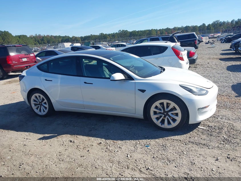 2022 Tesla Model 3 Long Range Dual Motor All-Wheel Drive VIN: 5YJ3E1EB3NF127347 Lot: 43585338