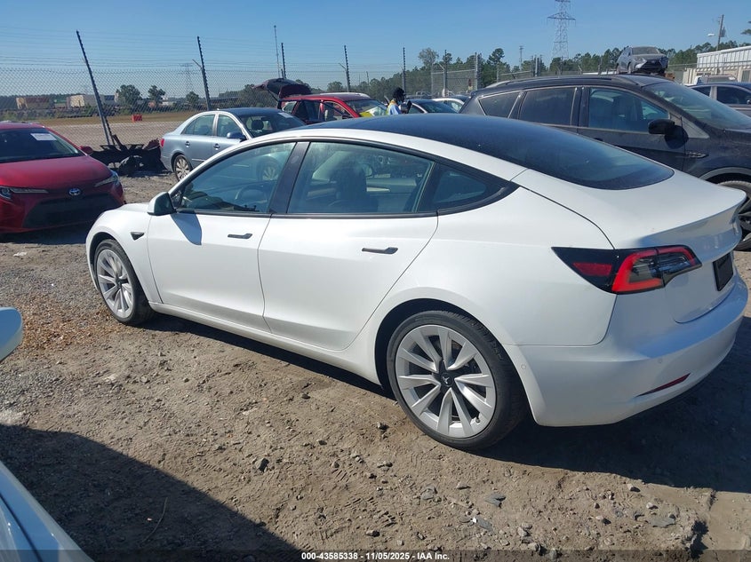 2022 Tesla Model 3 Long Range Dual Motor All-Wheel Drive VIN: 5YJ3E1EB3NF127347 Lot: 43585338